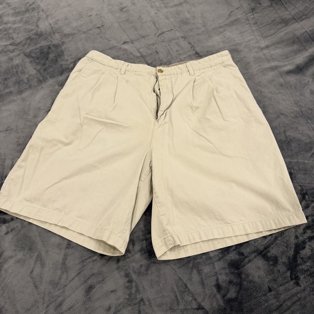 Vintage 90s Catalina Navigator Men Sz 38 Pleated Chino Shorts Khaki Dadcore